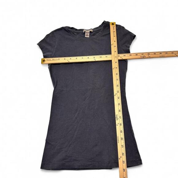 XXI Vintage Y2K 2000s Fitted Full Length Cotton Short Sleeve Shirt - Picture 3 of 4